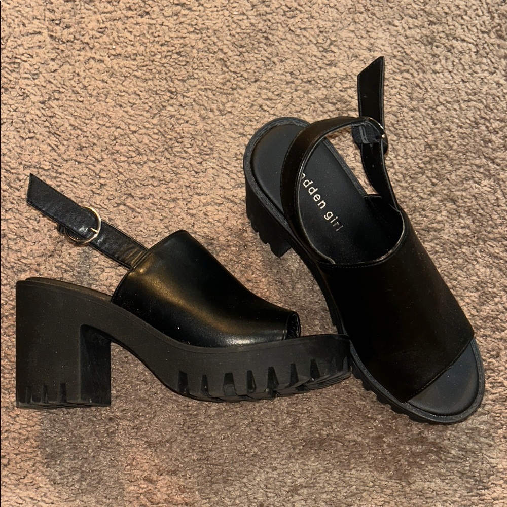 Madden Girl Black Platform Sandals
